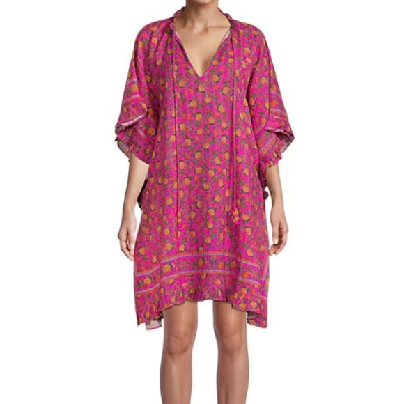 FARM Rio Pink Floral Swim Coverup - Picture 2 of 6